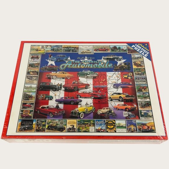 The American Automobile 1000 Piece Jigsaw Puzzle Nostalgia Cars Trucks New - Picture 3 of 5